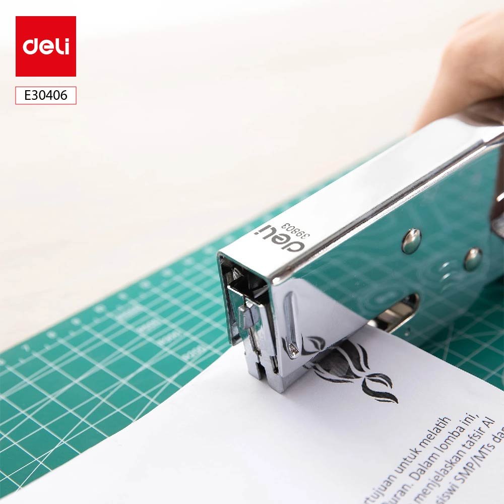 ديلي خرازة كماشة معدن - قياس 24/6 & 26/6 - سعة 30 ورقة - فضي - E39803